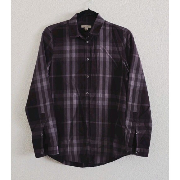 Burberry Brit Nova Check Long Sleeve Button Front Shirt Plaid Size M - Picture 8 of 8